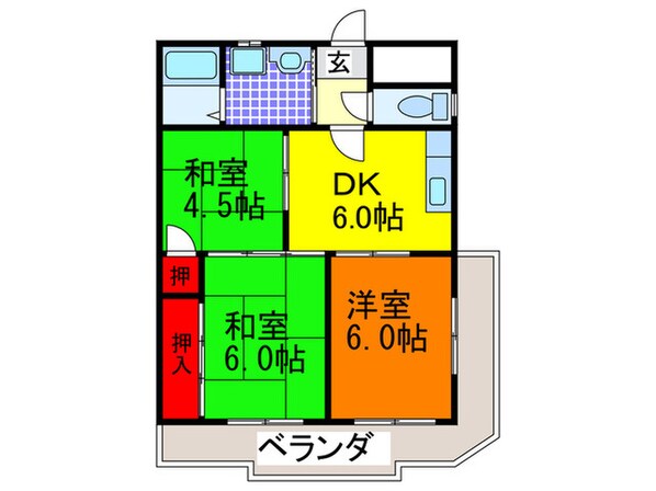 グロースコート新町の物件間取画像